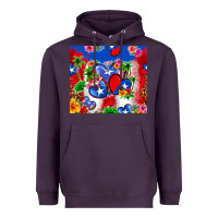 Plum puerto rico hearts Heavyweight Hoodie - Zillion Design Studio
