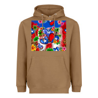 Toasted Coconut puerto rico hearts Heavyweight Hoodie - Zillion Design Studio