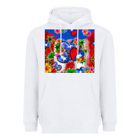 White puerto rico hearts Heavyweight Hoodie - Zillion Design Studio