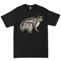 Black Gray Squirrel Premium Tee - LillyAllenDesigns