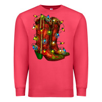 Cardinal christmas western boots with lights Premium Sweatshirt - RanaPortraitStore
