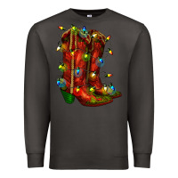 Smoke christmas western boots with lights Premium Sweatshirt - RanaPortraitStore