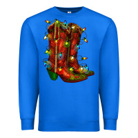 True Royal christmas western boots with lights Premium Sweatshirt - RanaPortraitStore