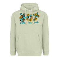 Peace Love Faith Heavyweight Hoodie | Teevron