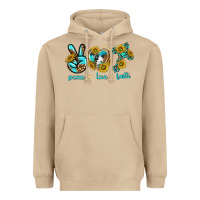 Mushroom peace love faith Heavyweight Hoodie - texasbilliewilder