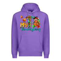 Purple my first thanksgiving with turkey Premium Hoodie - AdoDesignShop