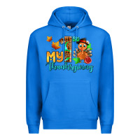 True Royal my first thanksgiving with turkey Premium Hoodie - AdoDesignShop