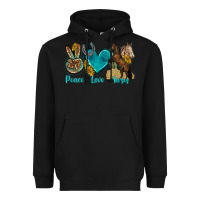 Black peace love horses tbw Heavyweight Hoodie - texasbilliewilder