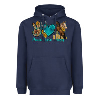 Navy peace love horses tbw Heavyweight Hoodie - texasbilliewilder