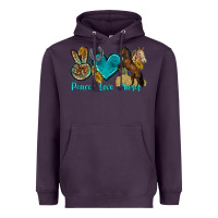Plum peace love horses tbw Heavyweight Hoodie - texasbilliewilder