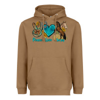 Toasted Coconut peace love horses tbw Heavyweight Hoodie - texasbilliewilder