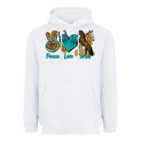 White peace love horses tbw Heavyweight Hoodie - texasbilliewilder
