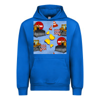Cobalt bulldozer seamles pattern Urban Hoodie - BundleAndBundleShop