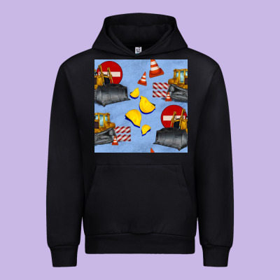 Bulldozer Seamles Pattern Urban Hoodie Designed By Bundleandbundleshop