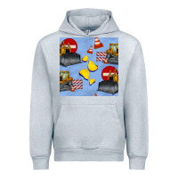 Heather Grey bulldozer seamles pattern Urban Hoodie - BundleAndBundleShop