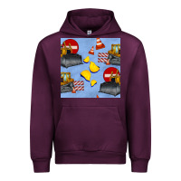 Mauve Wine bulldozer seamles pattern Urban Hoodie - BundleAndBundleShop