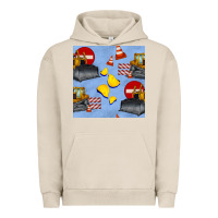Pigment French Oak bulldozer seamles pattern Urban Hoodie - BundleAndBundleShop