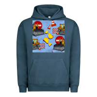 Pigment Midnight Navy bulldozer seamles pattern Urban Hoodie - BundleAndBundleShop