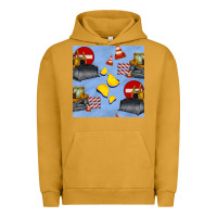Pigment Peanut Butter bulldozer seamles pattern Urban Hoodie - BundleAndBundleShop