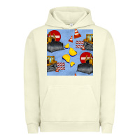 Pigment Pistachio bulldozer seamles pattern Urban Hoodie - BundleAndBundleShop