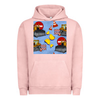 Pigment Salmon bulldozer seamles pattern Urban Hoodie - BundleAndBundleShop