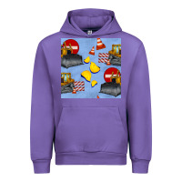 Tulip bulldozer seamles pattern Urban Hoodie - BundleAndBundleShop