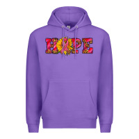 Purple hope sunflower and ribbon Premium Hoodie - AdoDesignShop