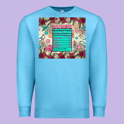 Nurse Nutrition Facts Premium Sweatshirt Designed By Zillion Design Studio