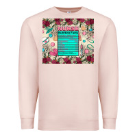 Pale Pink nurse nutrition facts Premium Sweatshirt - Zillion Design Studio