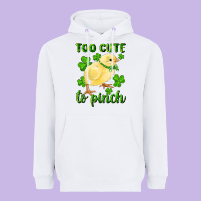 Heavyweight Hoodie Too Cute To Pinch Chick