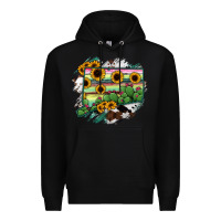 Black Connecticut State Map Premium Hoodie - RanaPortraitStore