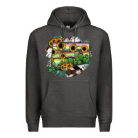 Charcoal Heather Connecticut State Map Premium Hoodie - RanaPortraitStore