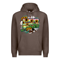Coffee Connecticut State Map Premium Hoodie - RanaPortraitStore
