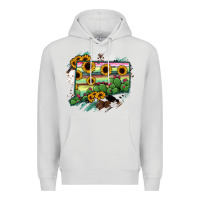 Dove Grey Connecticut State Map Premium Hoodie - RanaPortraitStore