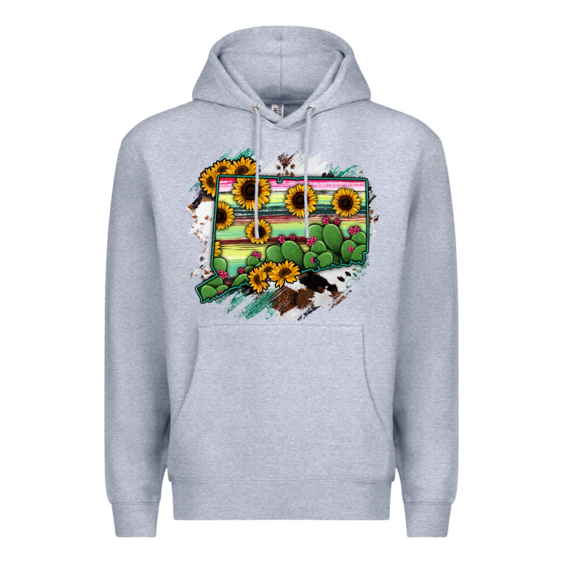 Connecticut State Map Premium Hoodie by RanaPortraitStore | Teevron