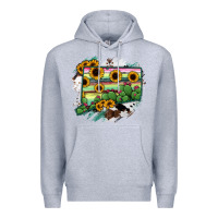 Heather Grey Connecticut State Map Premium Hoodie - RanaPortraitStore