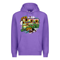 Purple Connecticut State Map Premium Hoodie - RanaPortraitStore