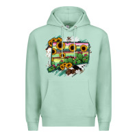 Seafoam Connecticut State Map Premium Hoodie - RanaPortraitStore