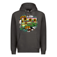 Smoke Connecticut State Map Premium Hoodie - RanaPortraitStore