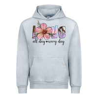 Heather Grey love all day every day Urban Hoodie - Artiststas