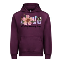 Mauve Wine love all day every day Urban Hoodie - Artiststas