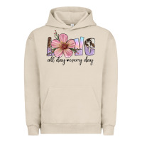 Pigment French Oak love all day every day Urban Hoodie - Artiststas