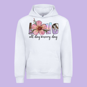 Love All Day Every Day Urban Hoodie Designed By Artiststas