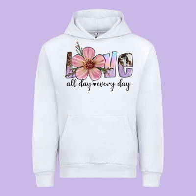 Love All Day Every Day Urban Hoodie Designed By Artiststas