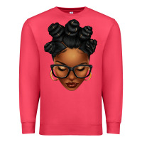 Cardinal afro woman with bantu knots Premium Sweatshirt - texasbilliewilder