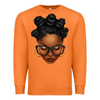Carrot afro woman with bantu knots Premium Sweatshirt - texasbilliewilder