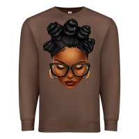 Chestnut afro woman with bantu knots Premium Sweatshirt - texasbilliewilder
