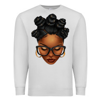 Dove Grey afro woman with bantu knots Premium Sweatshirt - texasbilliewilder