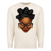 Sandshell afro woman with bantu knots Premium Sweatshirt - texasbilliewilder