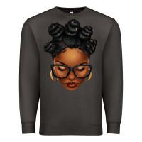 Smoke afro woman with bantu knots Premium Sweatshirt - texasbilliewilder